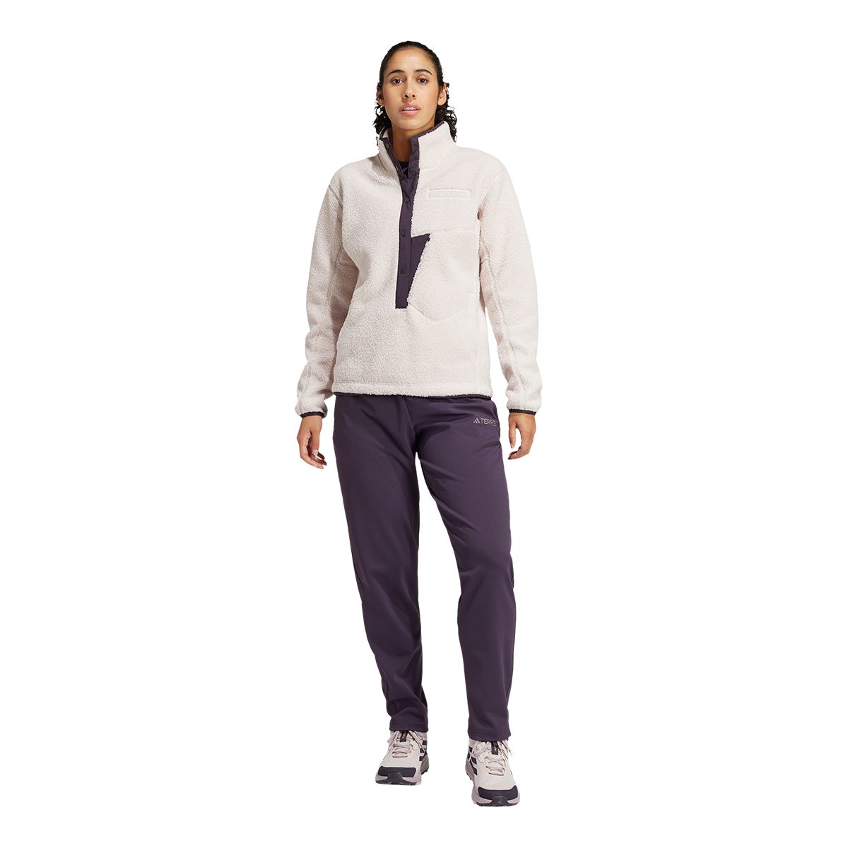 Adidas Women's Terrex XPLORIC High-Pile-Fleece Pullover