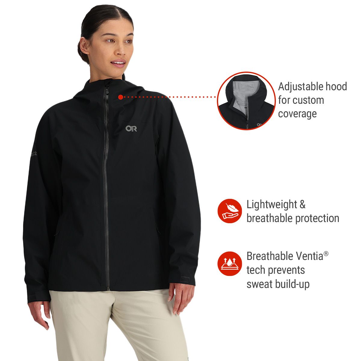 Outdoor Research Women's Stratoburst Stretch Rain Jacket