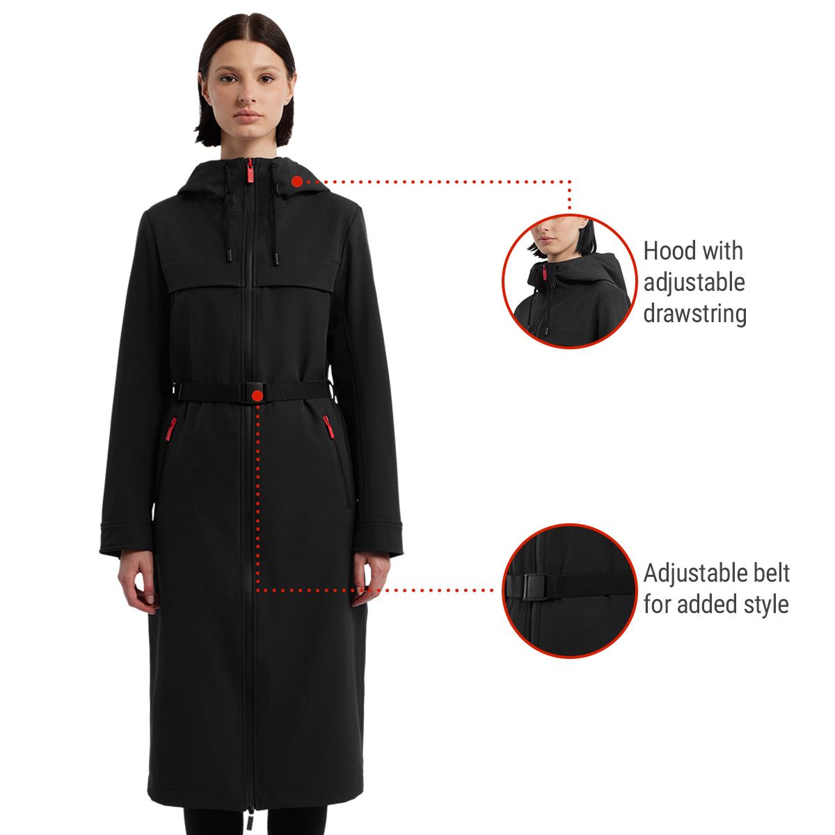 Hunter Women's Crown VLR Long Rain Jacket