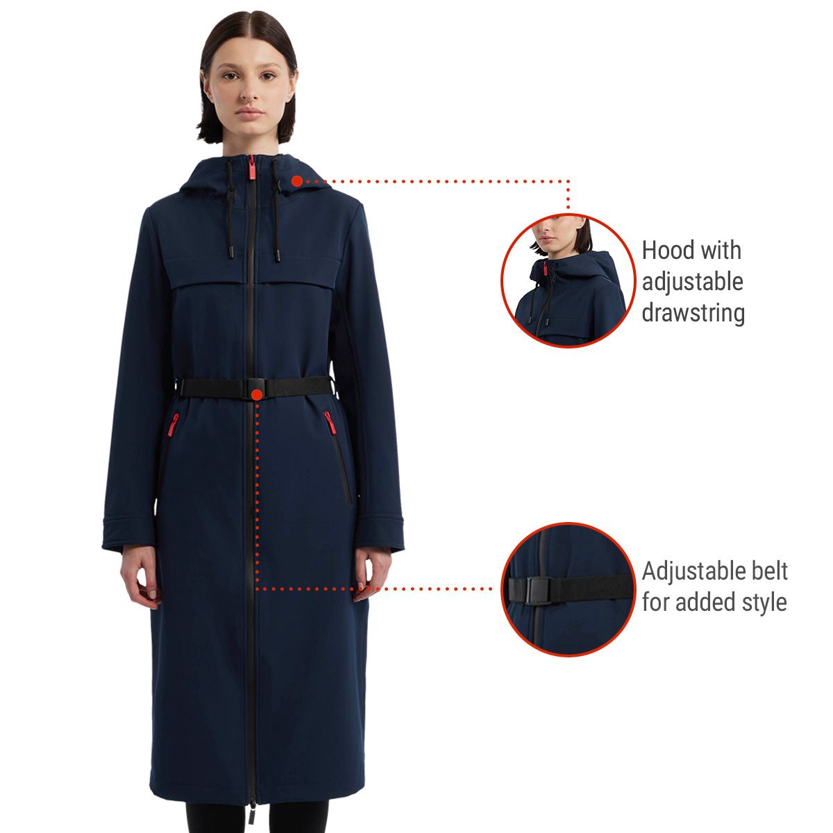 Hunter Women's Crown VLR Long Rain Jacket