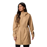 Columbia Women's Weekend Adventure Rain Long Jacket Front_Flat