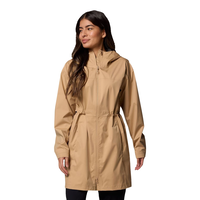 Columbia Women's Weekend Adventure Rain Long Jacket Front_Flat