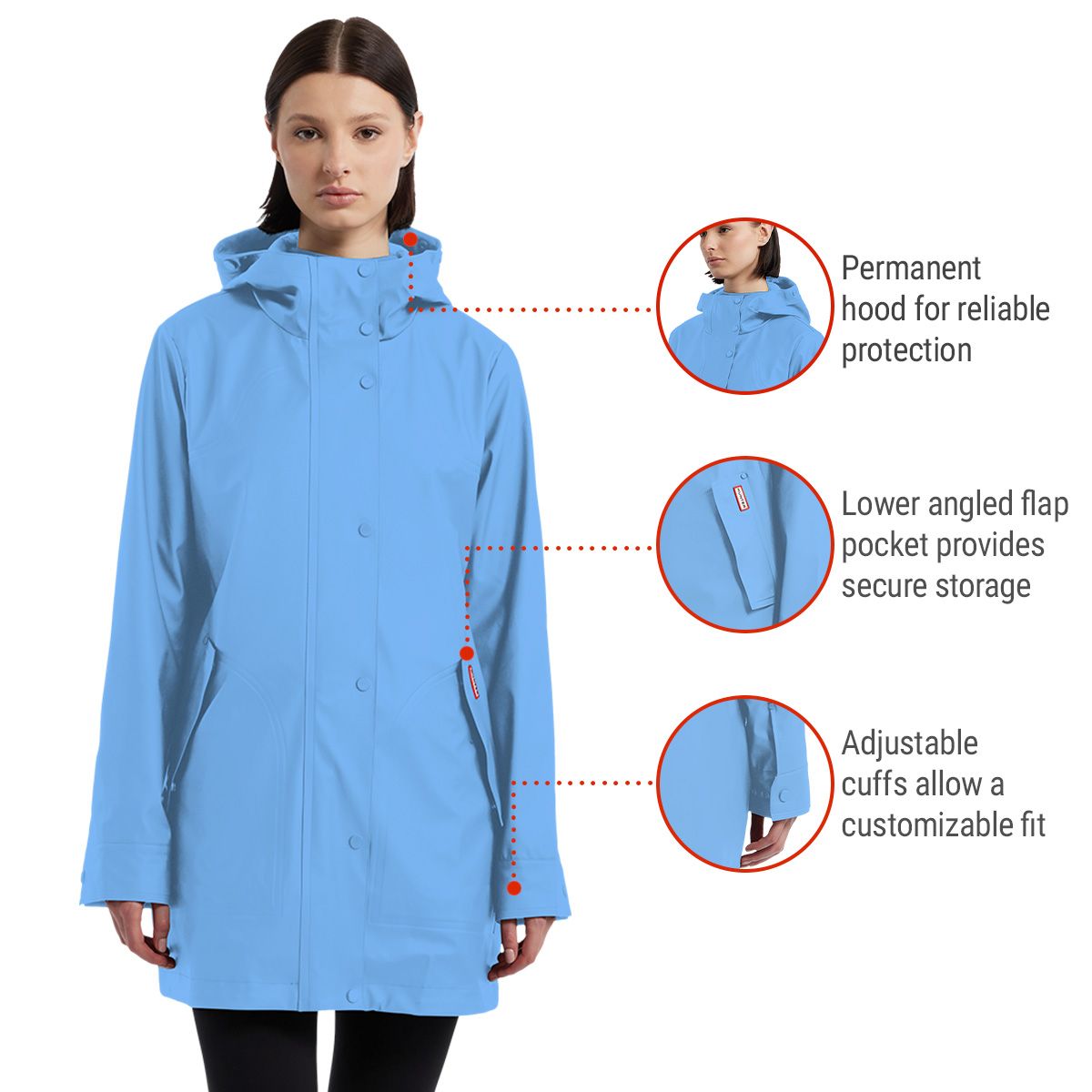 Hunter Women's Acacia Rubber Rain Jacket