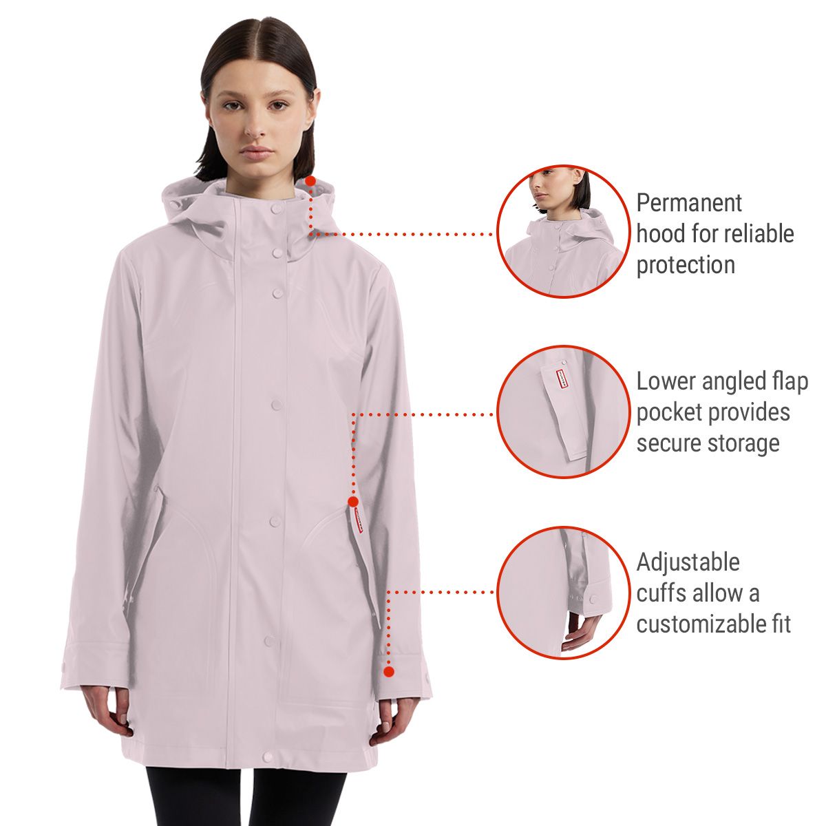 Hunter Women's Acacia Rubber Rain Jacket