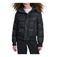Champion Women's Puffer Bomber Jacket Front_Flat
