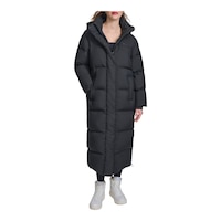 Champion Women's Long Puffer Parka Front_Flat