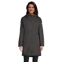 Columbia Women's Weekend Adventure Long Rain Jacket Front_Flat