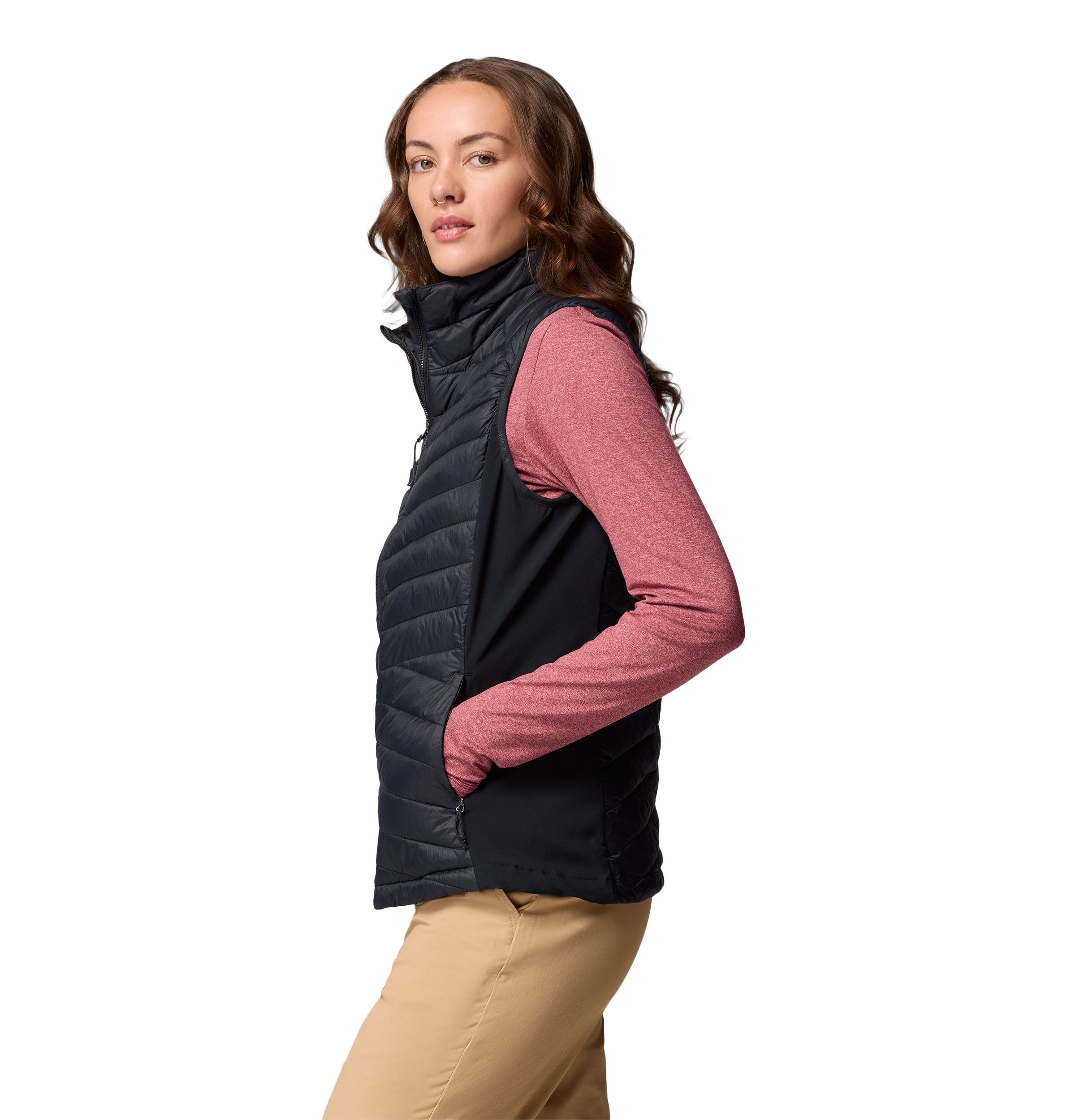 Columbia Women's Powder Pass Hybrid Insulated Vest with Stretch and Breathability