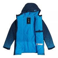 Under Armour Boys' Blackrun Winter Jacket, Kids', Microfleece, Insulated, Waterproof, Hooded Front_Flat