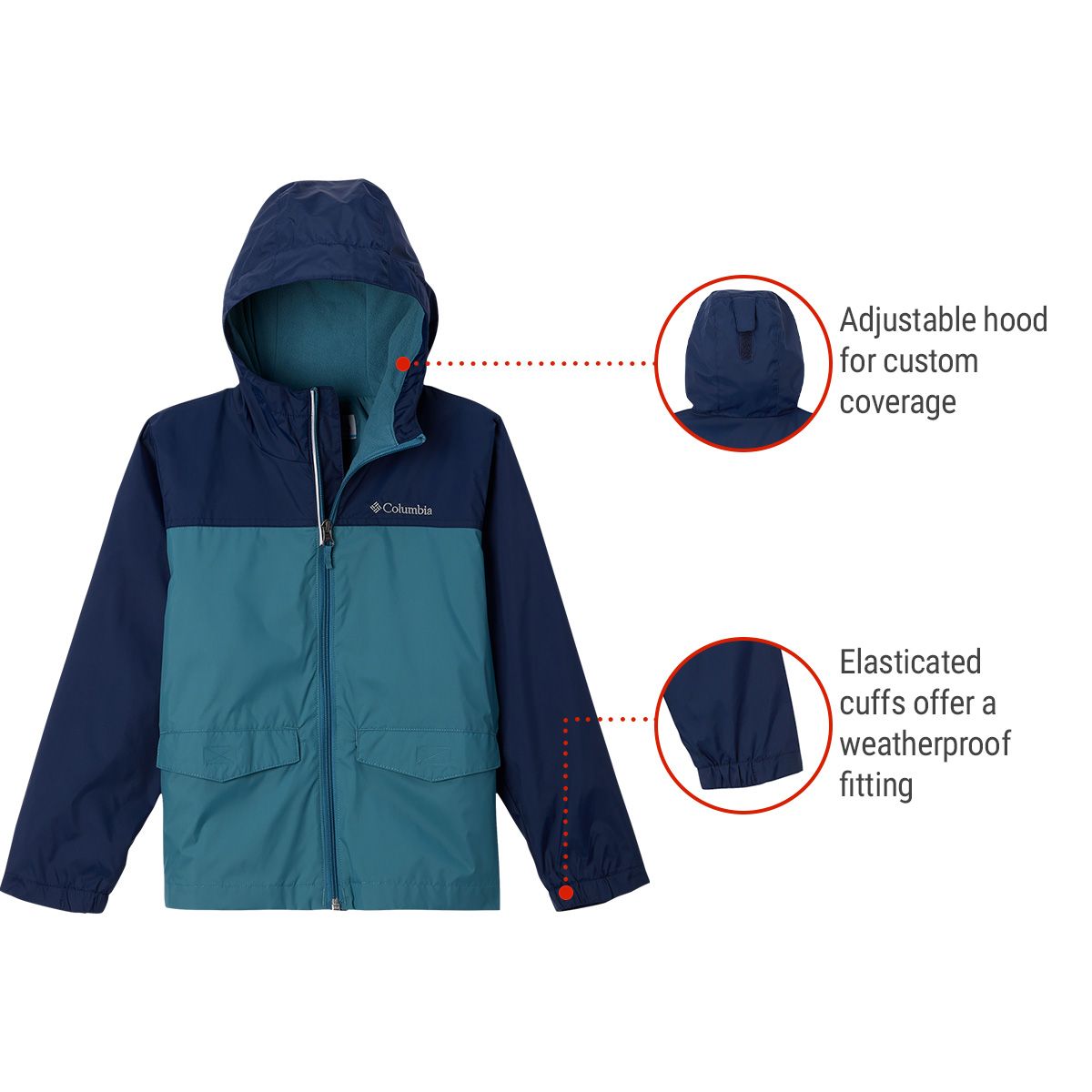 Columbia Youth Unisex Rain-Zilla Jacket
