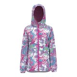 The North Face Kids' Printed Zipline Rain Jacket Front_Flat