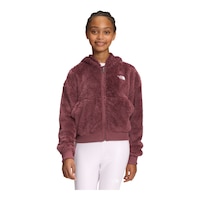 The North Face Girls' Suave Oso Full Zip Hooded Jacket Front_Flat