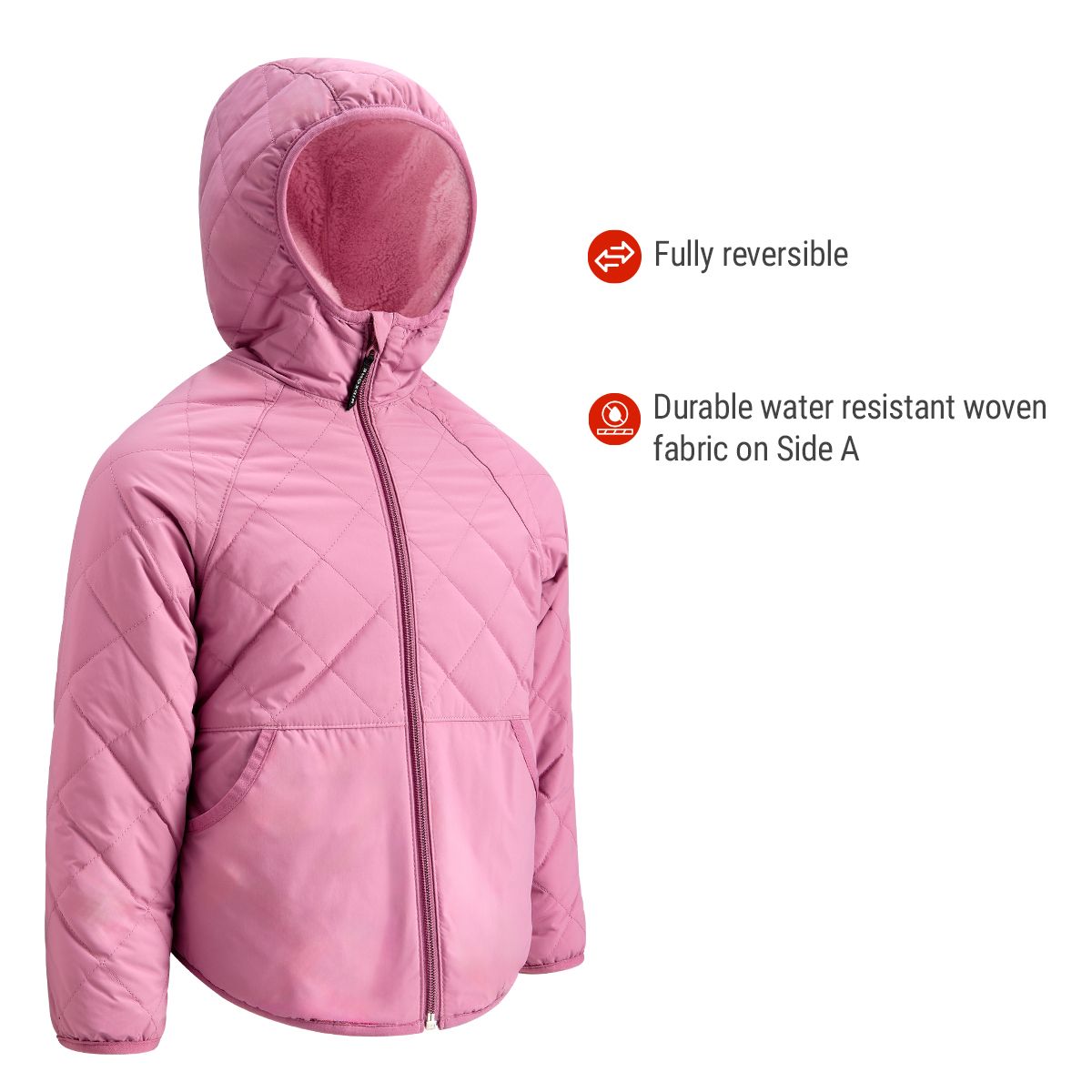 Ripzone Girls' Ripley Reversible Sherpa Jacket