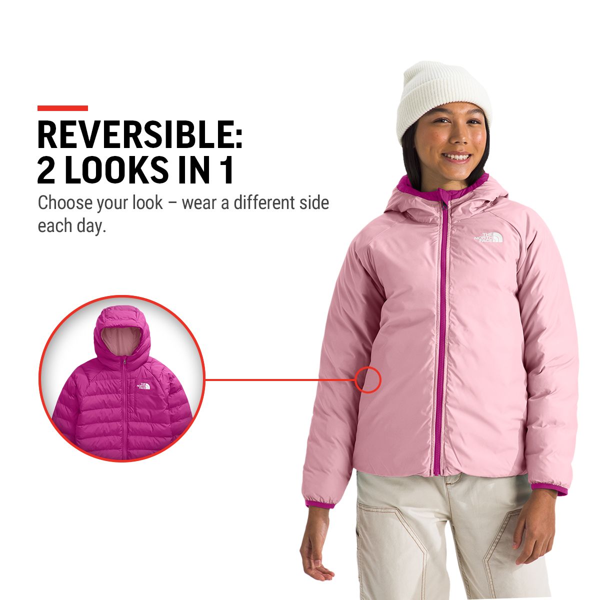 The North Face Girls'Perrito Hooded Jacket