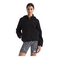 The North Face Girls' Teen Campshire Full Zip Hooded Shirt Front_Flat