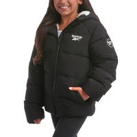 Reebok Girls' Stretch Puffer Jacket Front_Angled_Left