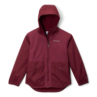 Columbia Girls' Rainy Trails™ II Fleece Lined Shell Jacket Front_Flat