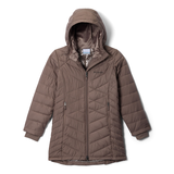 Columbia Kids' Heavenly™ Long Winter Coat with Fleece Lining Front_Flat