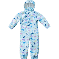 Ripzone Toddler Boys' 2-6 Peaches Printed Rainsuit Front_Flat