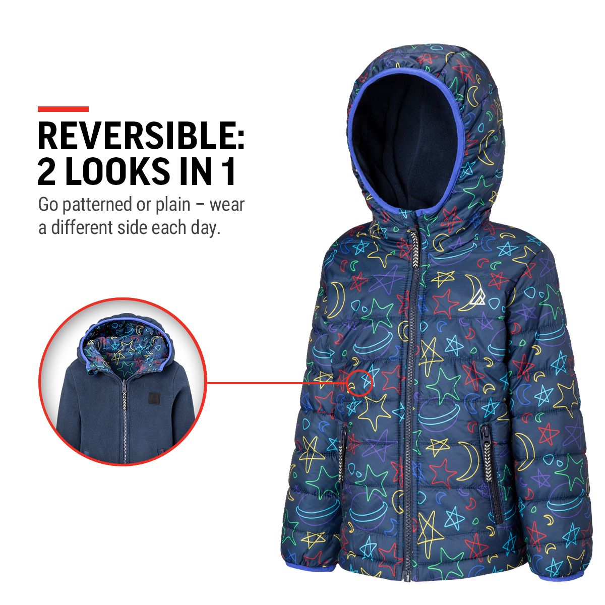 Ripzone Toddler Kids' Minett 2.0 Reversible Insulated Jacket
