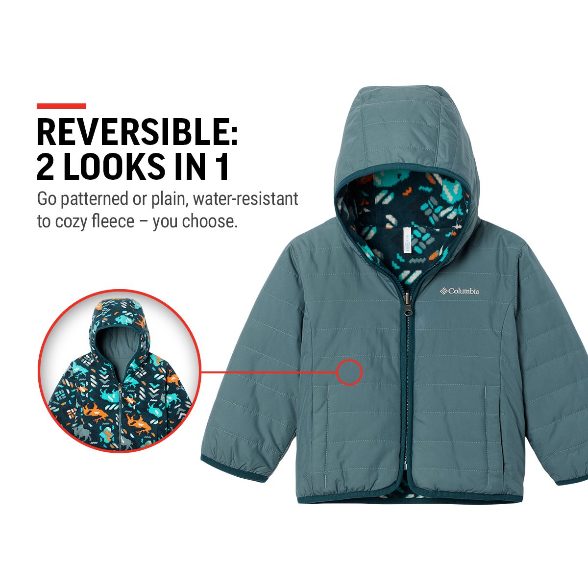 Columbia Toddler Boys' Double Trouble™ Reversible Jacket