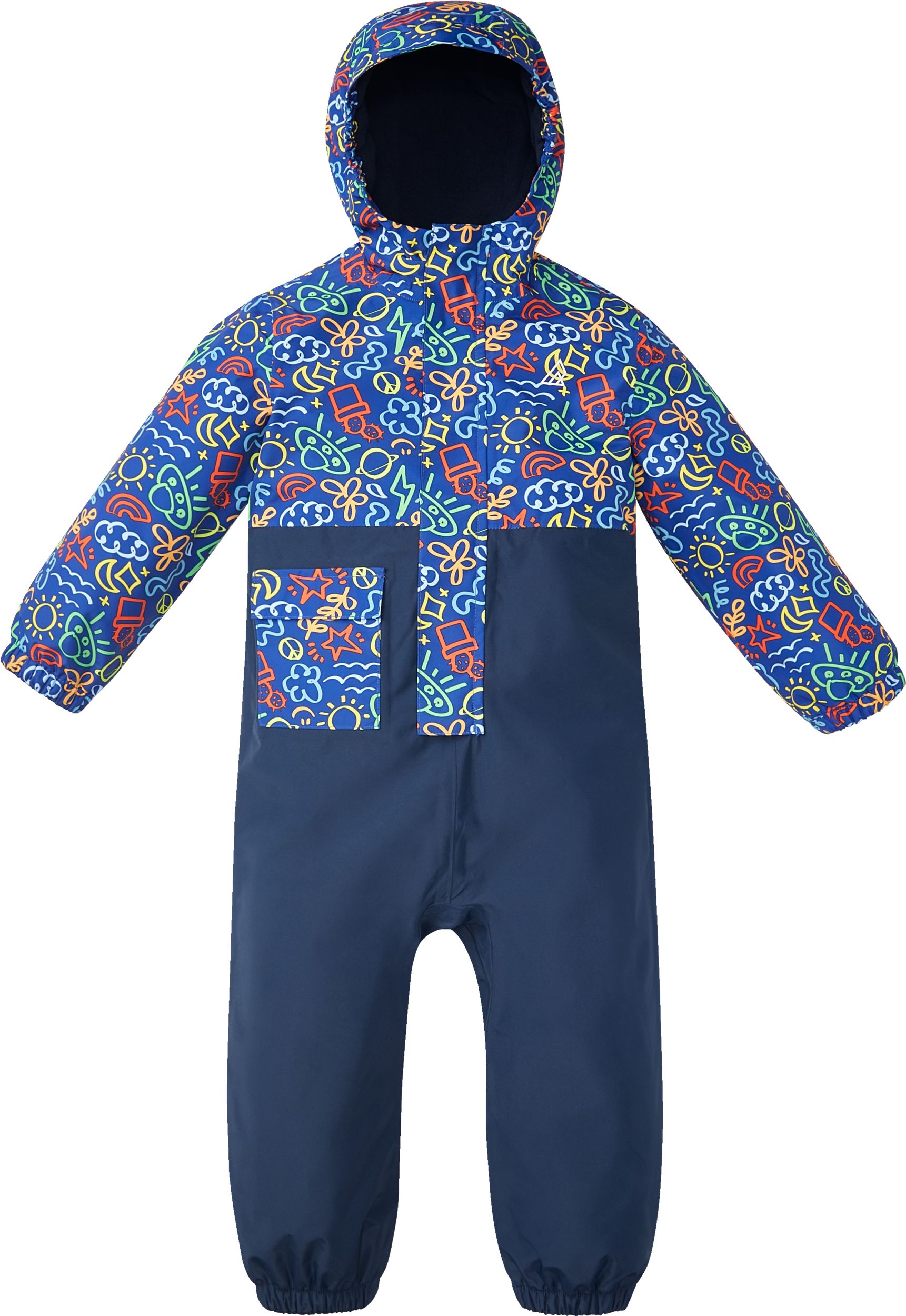 Ripzone Toddler Boys' 2-6 Fleece Cloudburst Rainsuit
