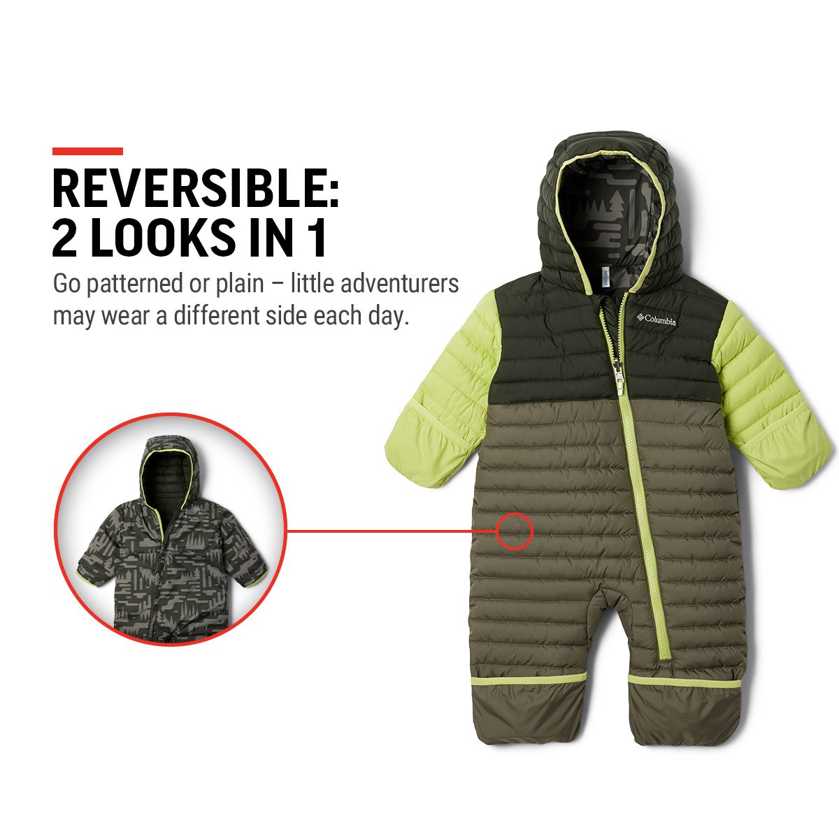 Columbia Infant Powder Reversible Bunting Suit