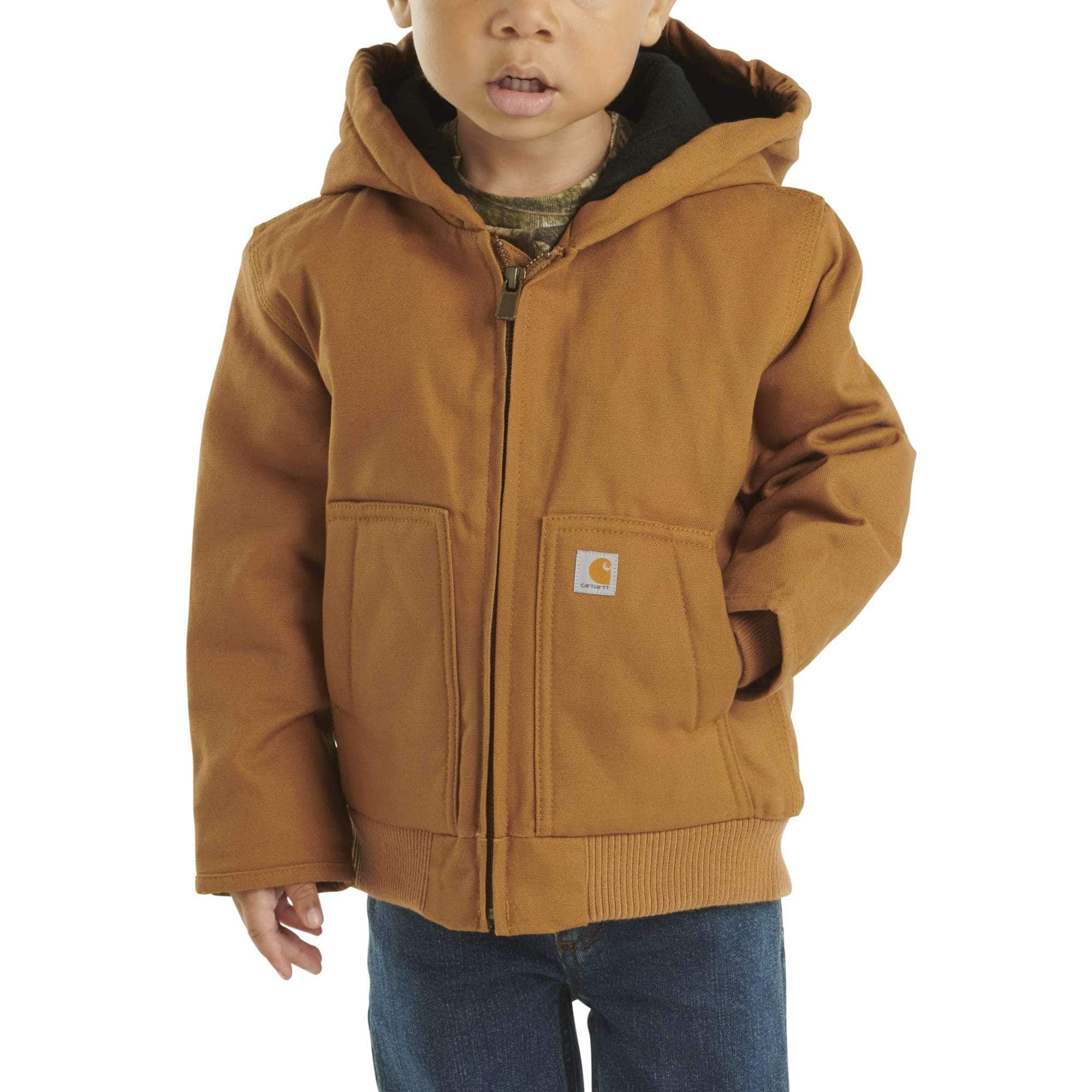 Carhartt Kids' Canvas Long Sleeve Insulated Hooded Jacket