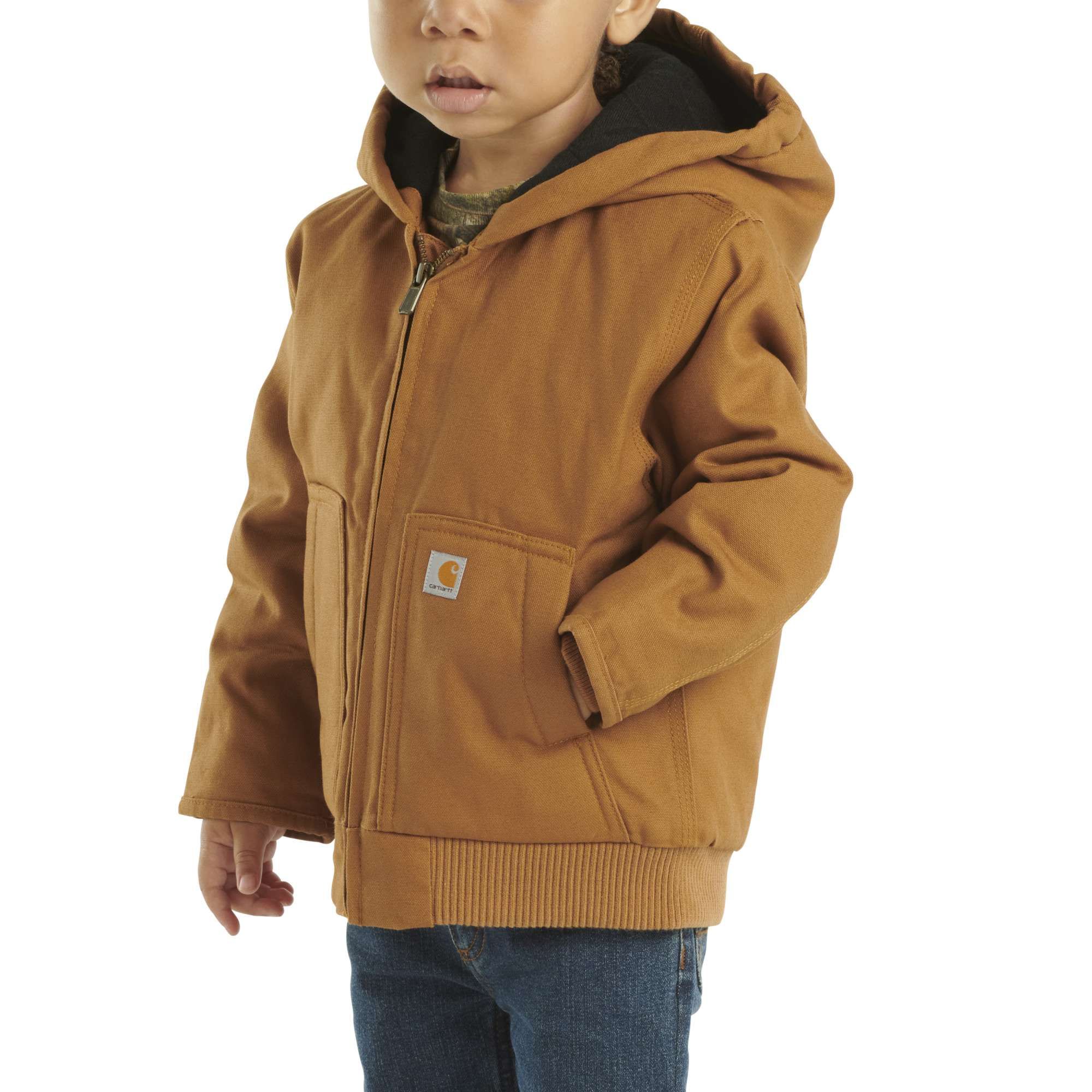 Carhartt Kids' Canvas Long Sleeve Insulated Hooded Jacket