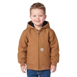 Carhartt Toddler Kids' Canvas Insulated Hooded Jacket Front_Flat
