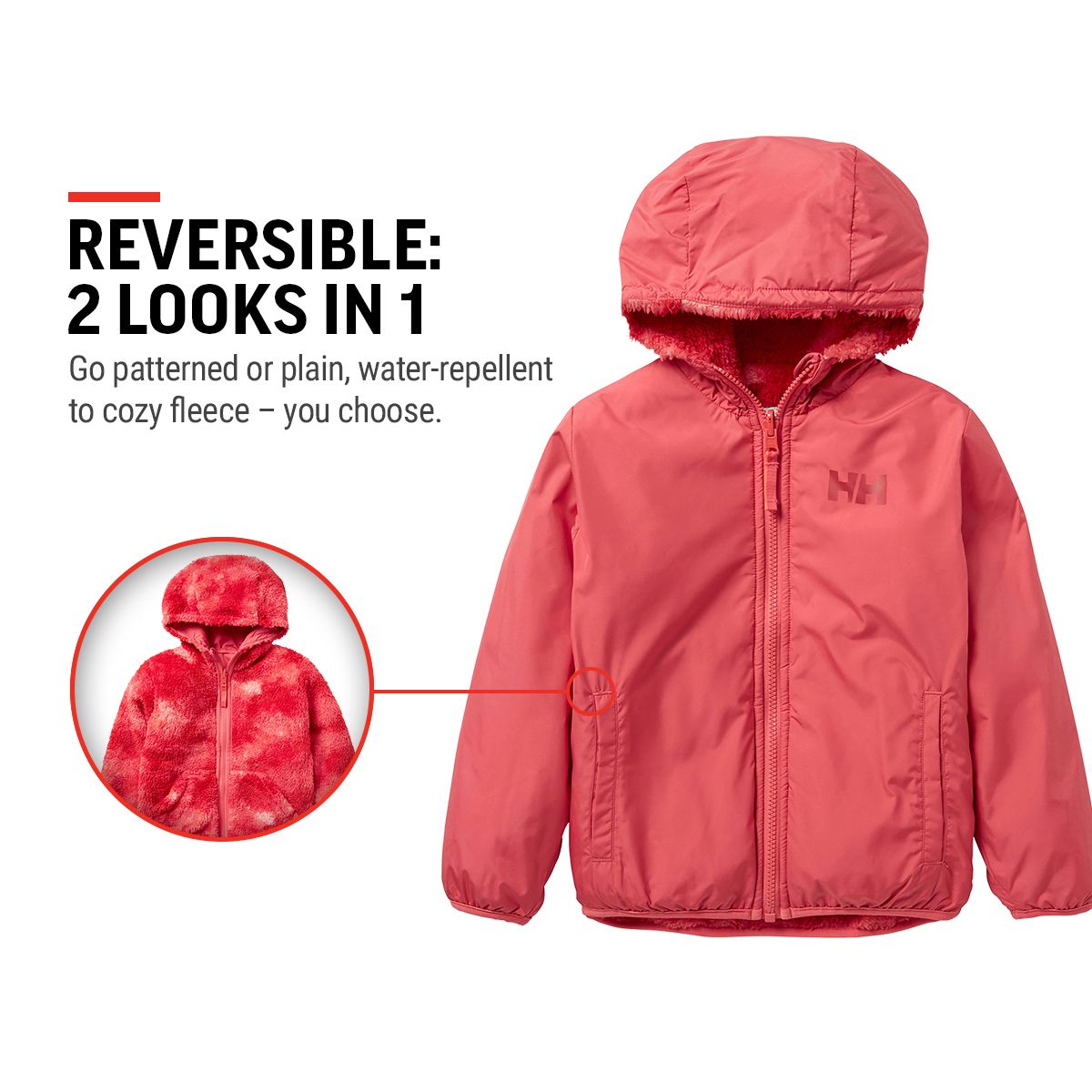 Helly Hansen Toddler Girls' 2-7 Champ Reversible Jacket