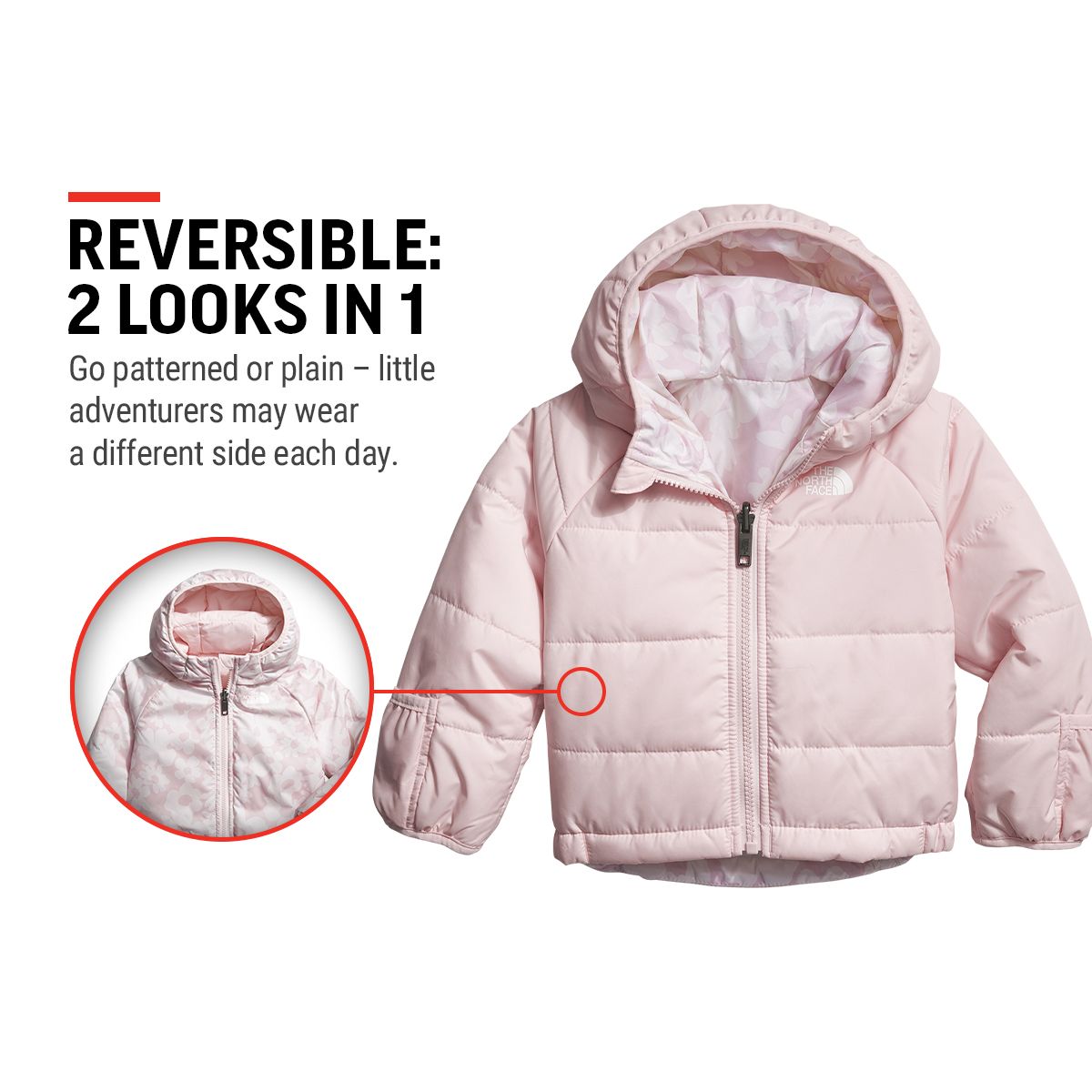 The North Face Toddler Girls' Perrito Reversible Jacket