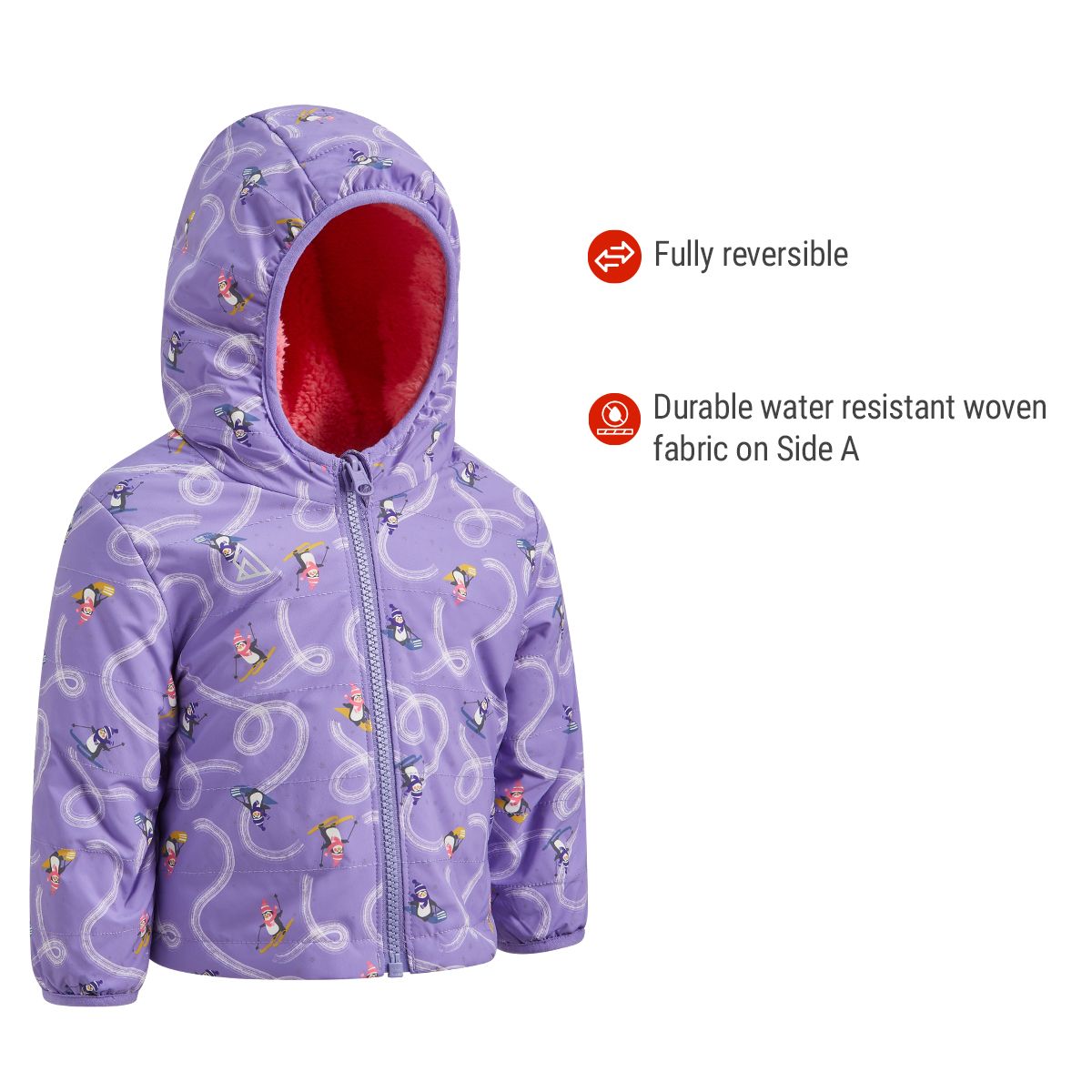 Ripzone Infant Girls' Ripley Reversible Insulated Jacket