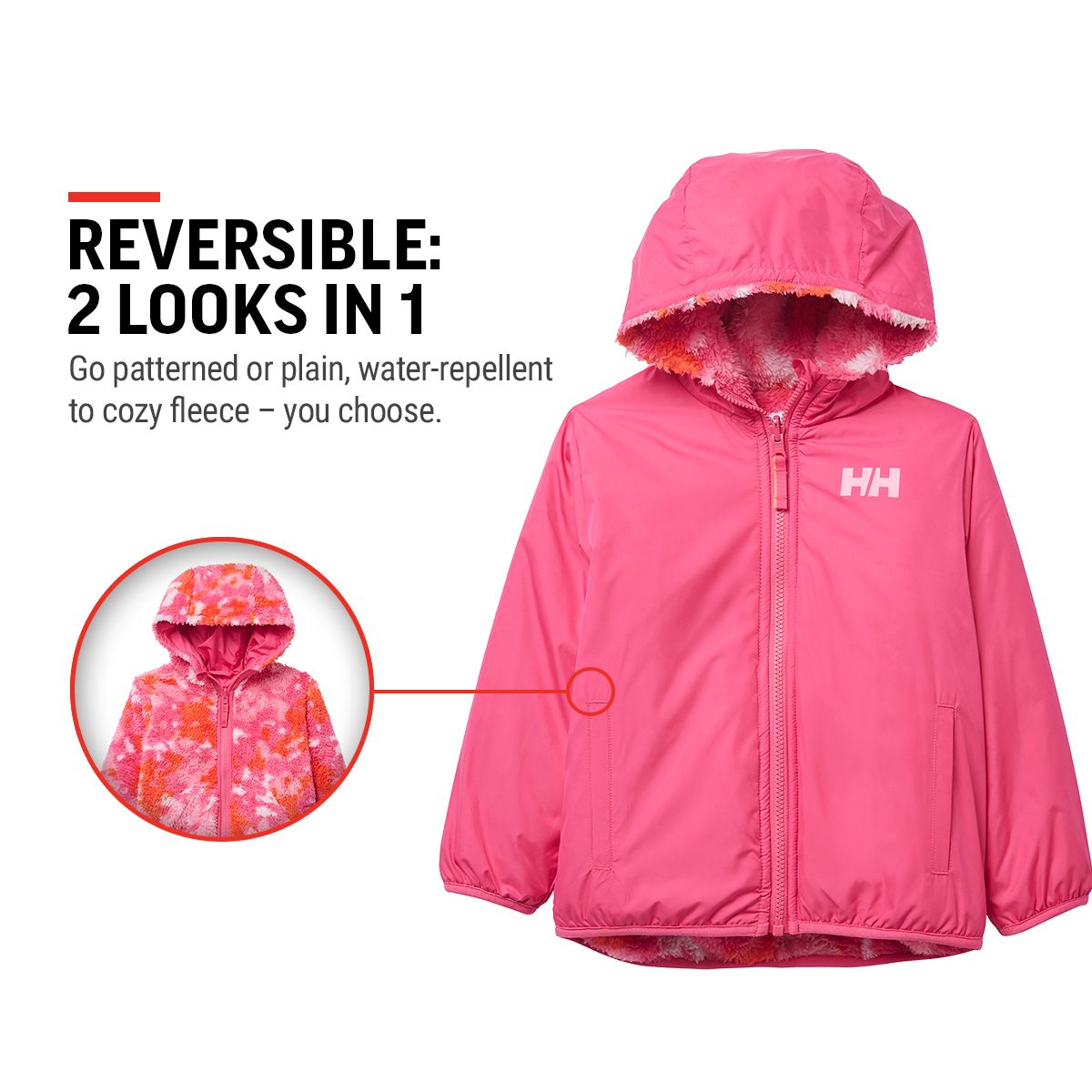 Helly Hansen Toddler Girls' Champ Reversible Jacket