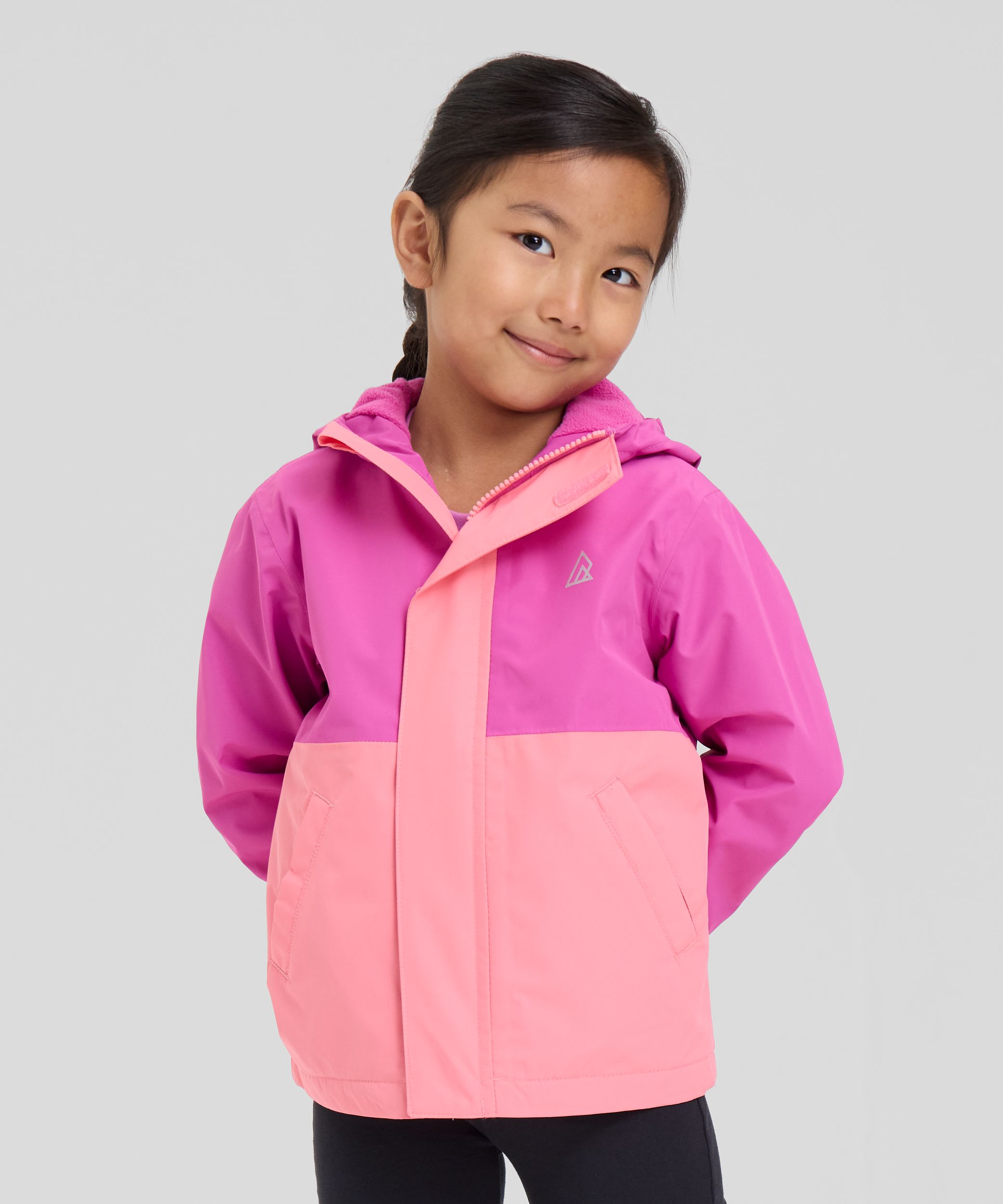 Ripzone Toddler Kids' Thunder Fleece Lined Rain Jacket
