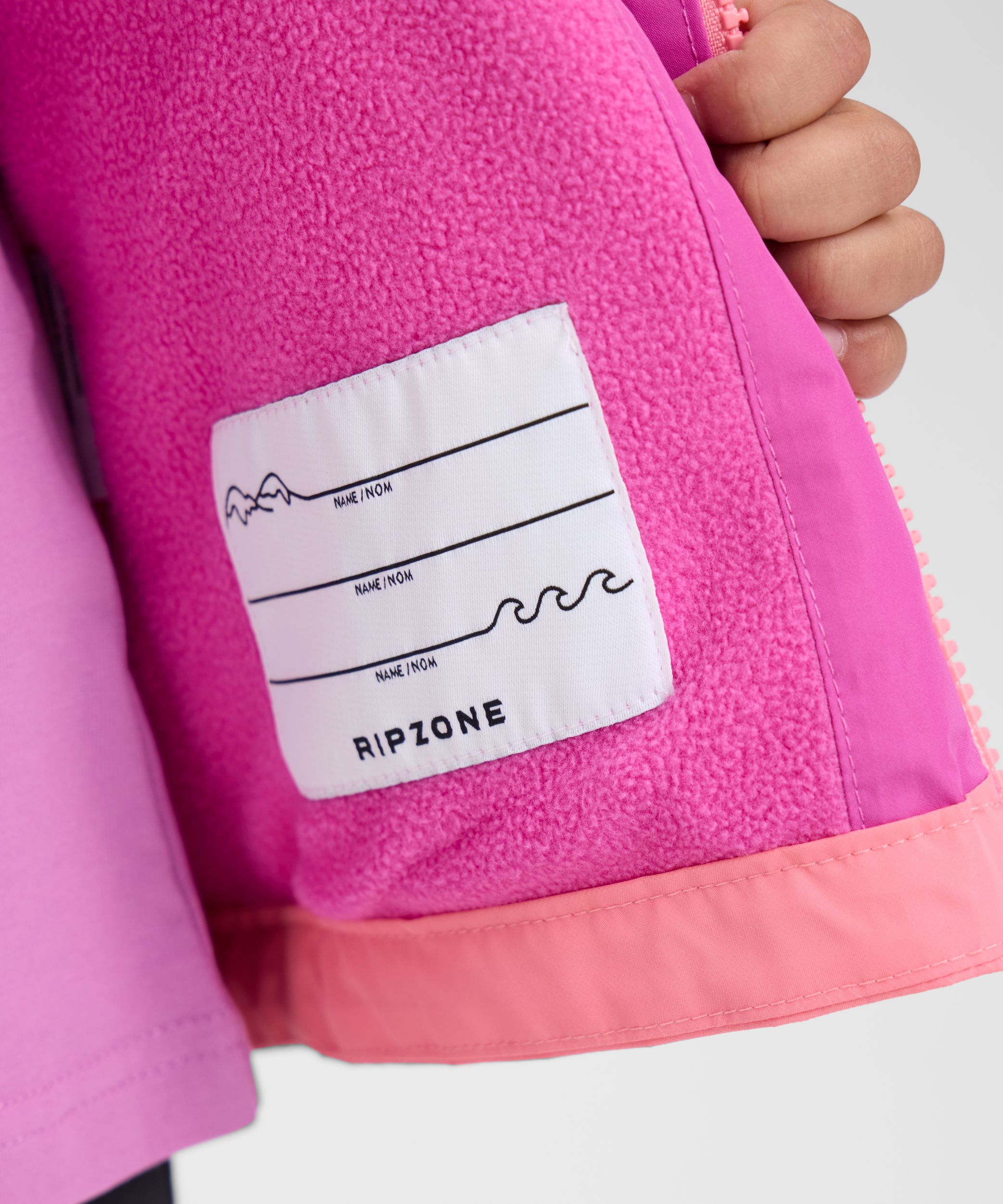 Ripzone Toddler Kids' Thunder Fleece Lined Rain Jacket