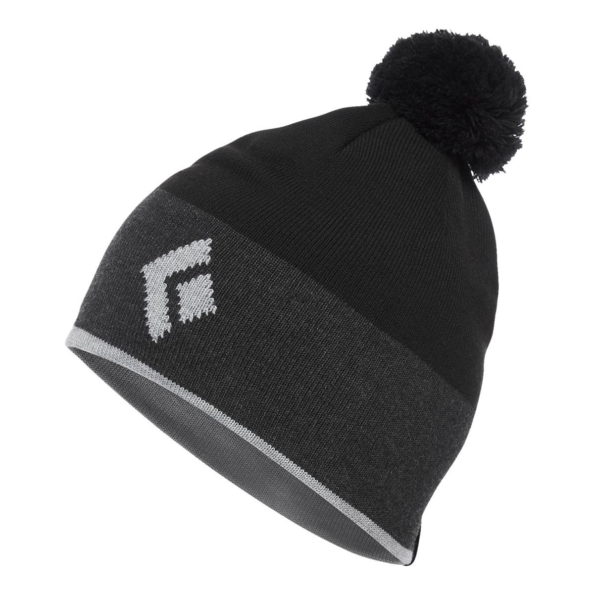 Black Diamond Men's Olympus Pom Beanie Front_Angled_Left