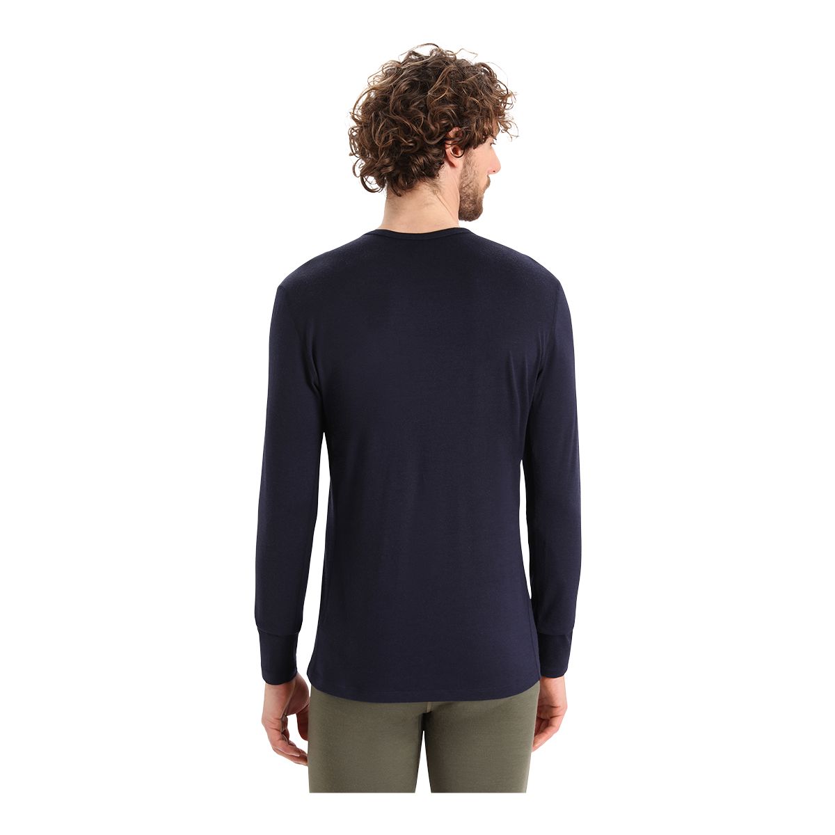 Icebreaker Men's 200 Oasis Ski Stripes Long Sleeve Crewe Top