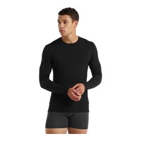 Icebreaker Men's Anatomica Long Sleeve Crewneck Slim Fit Base Layer Top Front_Flat