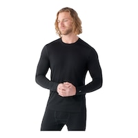 Smartwool Men's All-Season Merino Base Layer Long Sleeve Top Front_Angled_Left