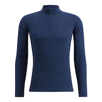 Swix Men's Racex Merino Half Zip Baselayer Top Front_Flat