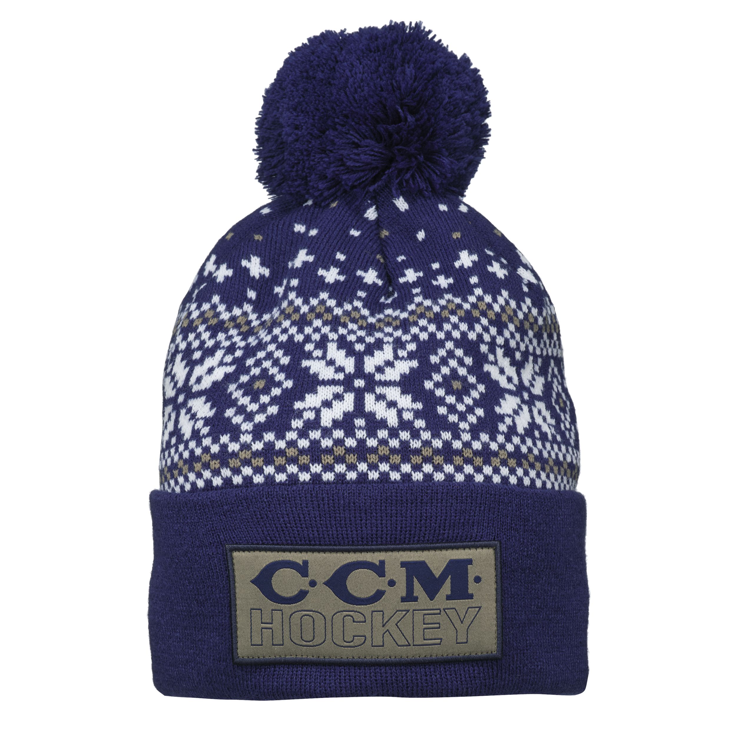 CCM Men's Holiday Pom Knit Hat Winter Clothing Accessories