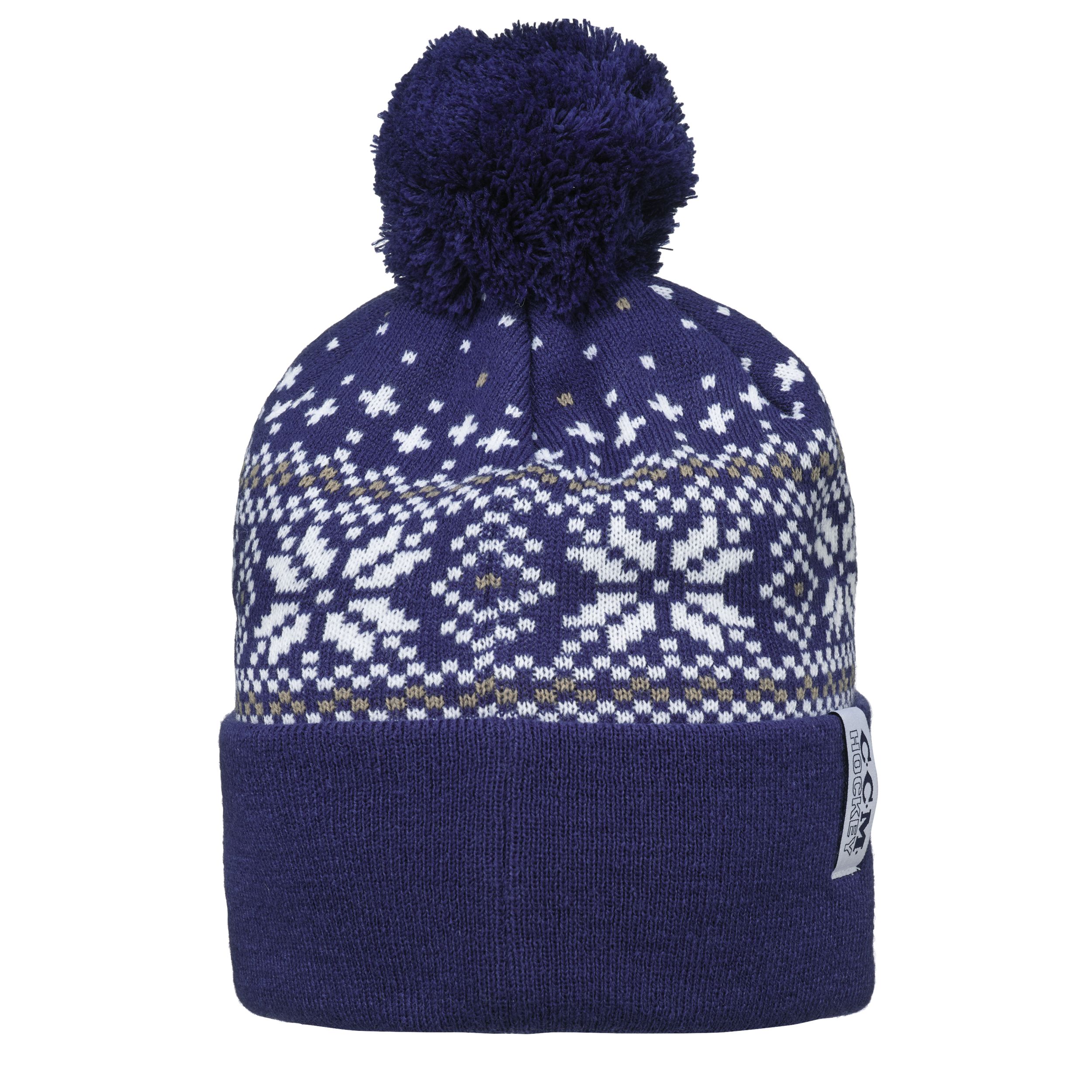 CCM Men's Holiday Pom Knit Hat Winter Clothing Accessories