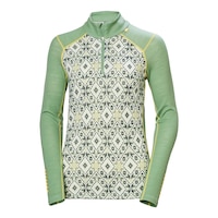 Helly Hansen Women's Lifa Merino Mid Graphic Half Zip Top Front_Flat