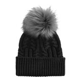 The North Face Women's Oh-Mega Fur Pom Beanie Front_Flat