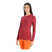Icebreaker Women's 200 Oasis Long Sleeve Crewe Top Front_Angled_Left