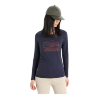 Icebreaker Women's Central II Full Zip Long Sleeve Top Front_Flat