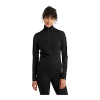 Icebreaker Women's 200 Oasis Half Zip Long Sleeve Top Front_Flat