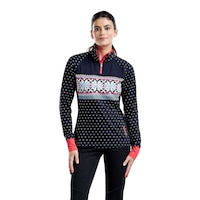 Swix Women's Mayen 1/2 Zip Midlayer Top Front_Flat