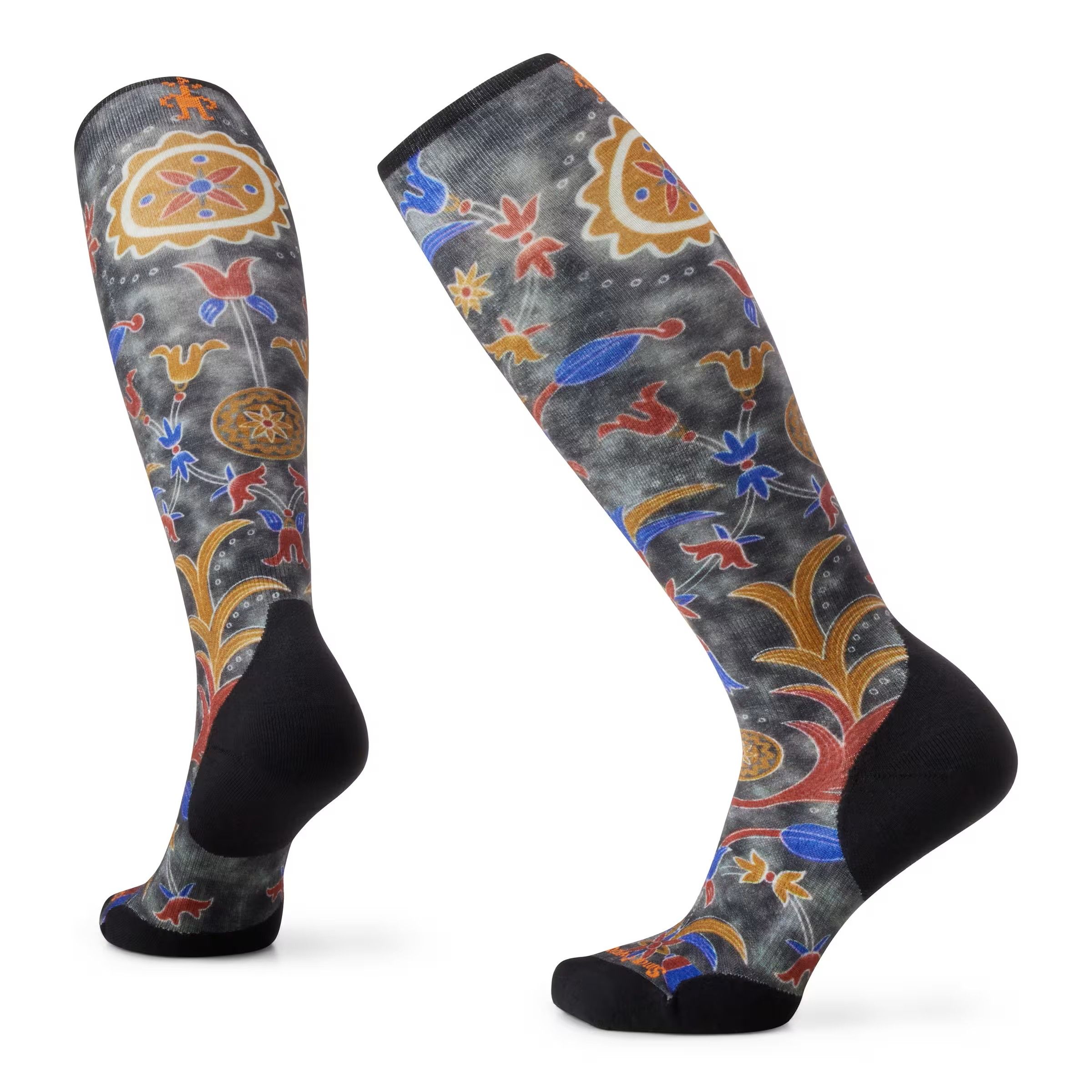 Smartwool Women's Cushioned Floral Print Over The Calf Ski Socks